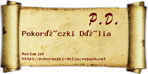 Pokoráczki Dália névjegykártya